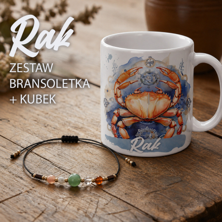 bransoletka i kubek znak zodiaku rak