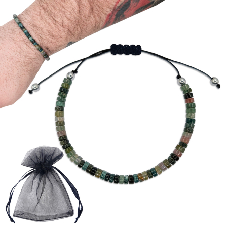 bransoletka męska agat indyjski