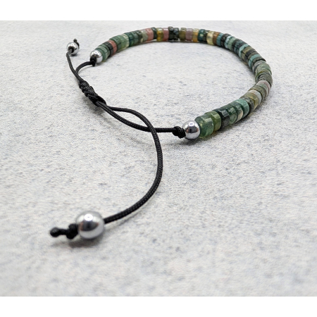 bransoletka męska agat indyjski