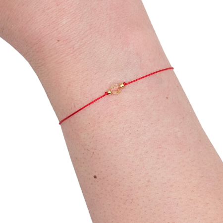 czerwona bransoletka z cytrynem