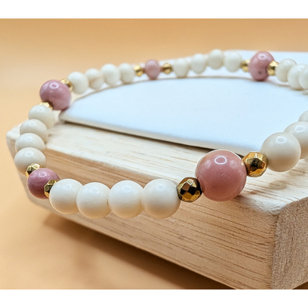 kamień rzeczny bransoletka