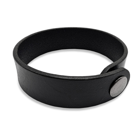 czarna bransoletka skórzana