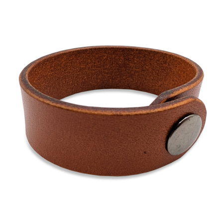 bransoletka skórzana koniakowa