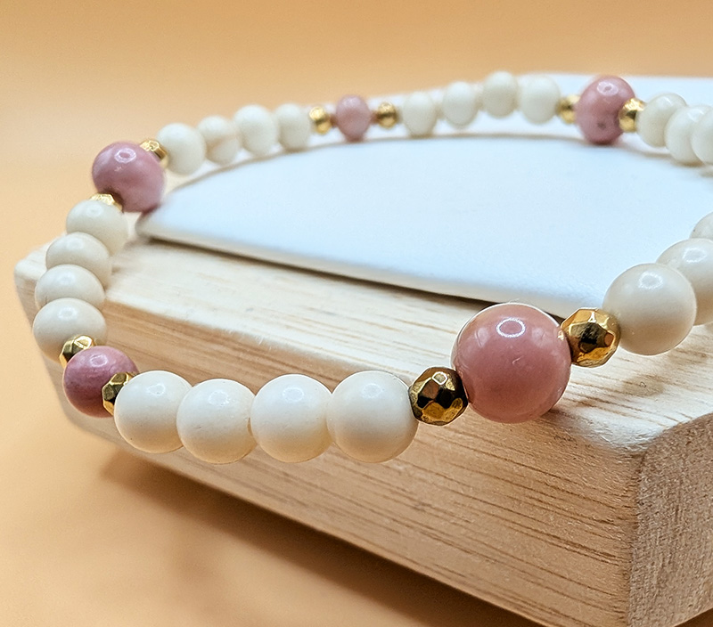 kamień rzeczny bransoletka